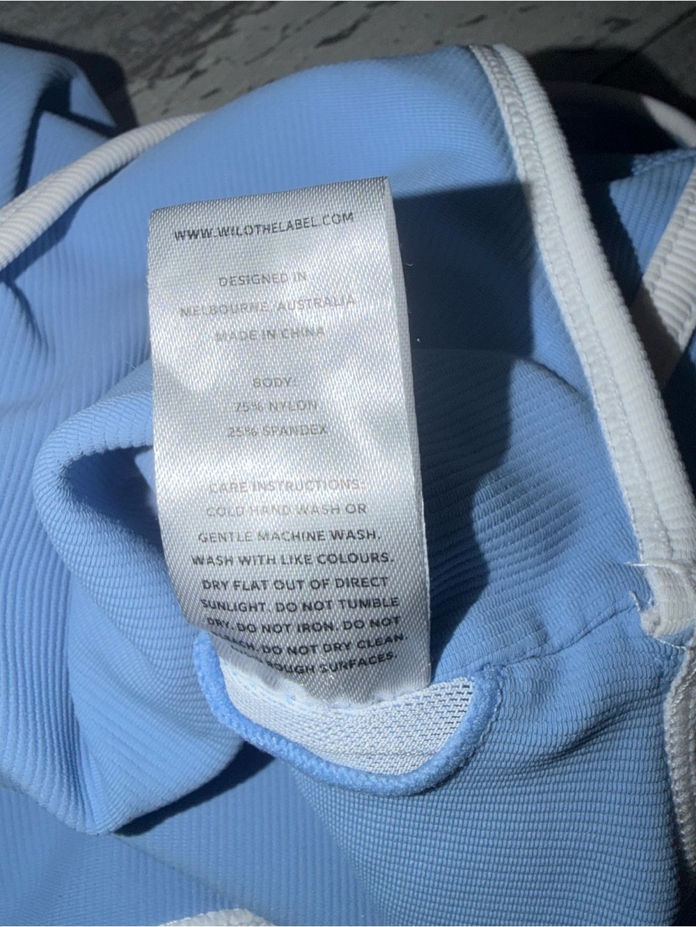 Wilo The Label Athletic Short Rib Light Blue Romper Size M - Picture 5 of 6